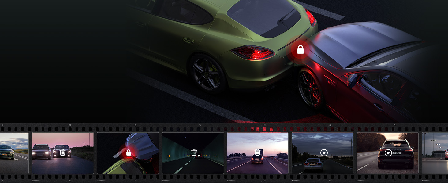 car camera - dash cam front and rear