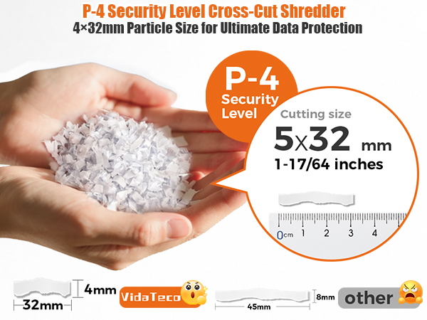 P-4 Security Level Cross-Cut Shredder
