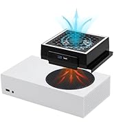 Mcbazel Cooling Fan for Xbox Series S, RGB LED Display, Low Noise, 2 Extra USB Ports, 3 Level Adj...