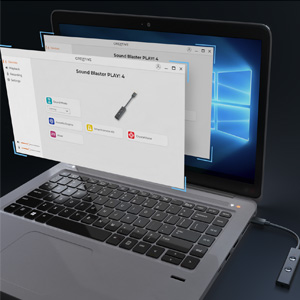 windows laptop showing smartcomms kit on creative app