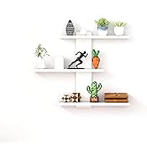 FRAWENLECO No Drilling 3 Tier Wall Shelf Unit, Versatile Lack Wall Shelf, Wall Hanging Storage Sh...