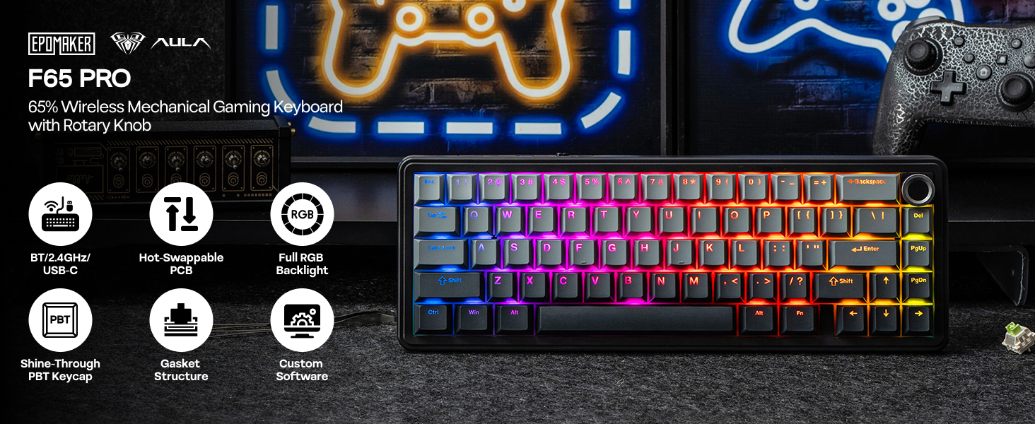 F65PRO Wireless Gaming Keyboard