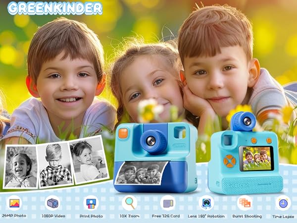 kids camera instant print