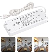 HitLights 60W LED Dimmable Driver, 110-277V AC - 12V 5A DC Electric LED Transformer, Compatible w...