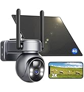 LIWAN 4G LTE Cellular Security Camera, No WiFi Security Camera, Solar Cellular Camera Wireless Ou...