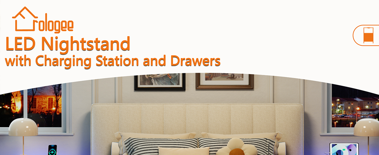 black nightstand set of 2