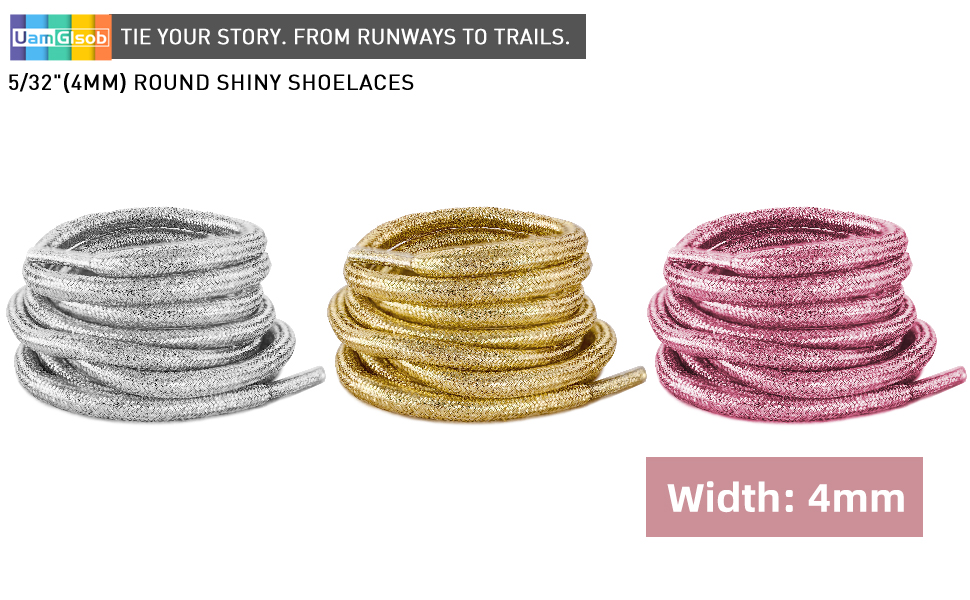 4MM ROUND SHINY SHOELACES
