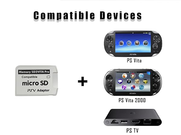 SD2Vita 5.0 Memory Card Adapter, PS Vita PSVSD Micro SD Adapter PSV 1000/2000 PSTV FW 3.60 HENkaku