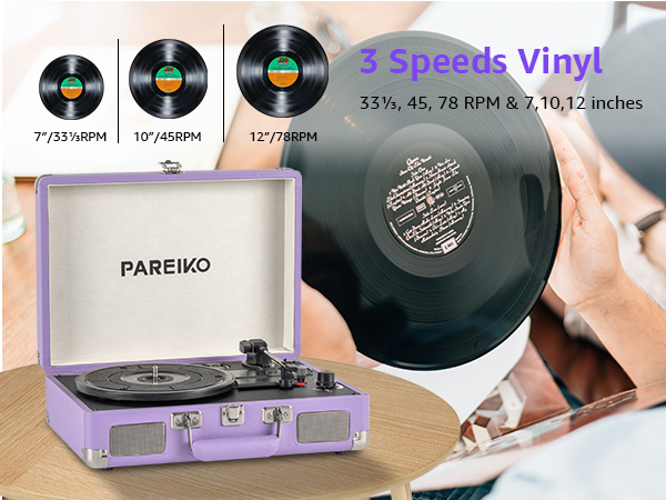 3 Speed Vinyl Record Player