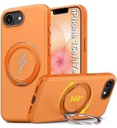 Oterkin for iPhone 17e Case &amp; iPhone 16e Case with 360°Spin Magnetic Stand [Color Blocking][Fit f...