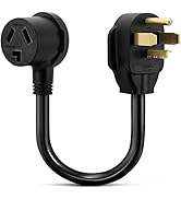1.5FT 3 Prong to 4 Prong Dryer Adapter, 4 Prong to 3 Prong Dryer Adapter, NEMA 14-30P Male to 10-...