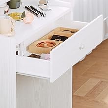 makeup vanity with drawers