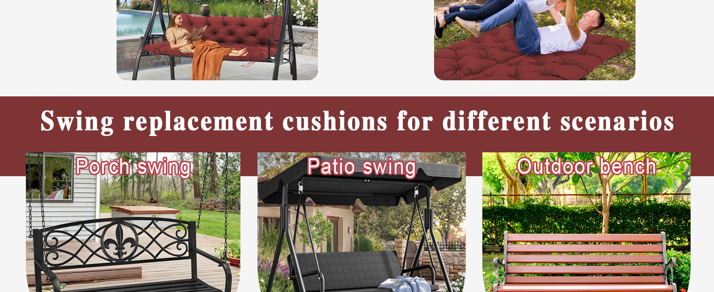 outdoor swing seat cushion