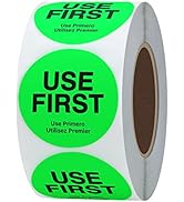 Hybsk USE First Stickers Food Service FIFO Label for Restaurant Inventory Management 1.5 Inch Tot...