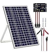 SOLPERK 30W 24V Solar Panel Kit, Solar Battery Trickle Charger Maintainer+10A Controller + Adjust...