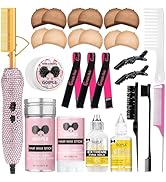 Diamond Electric Adjustable Temperature Hair Straightener Brush Set for Wigs and Natural Black Ha...