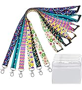 YOUOWO 6 Pack Lanyard with id Badge Holder Cruise lanyards for Keys Women Kids Cruise Ship Card B...