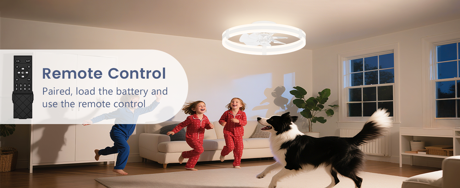 ceiling fan with light and remote control