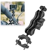 SUREWO 360° Motorcycle Bike Camera Holder Handlebar Mount Bracket 1/4 Metal Stand Compatible with...