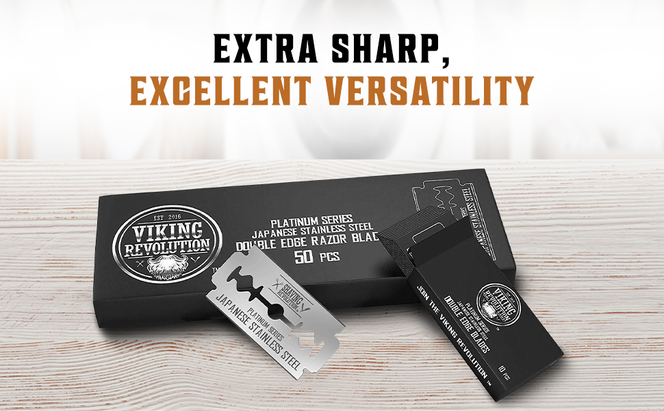 extra sharp, excellent versatily double edge razor blades