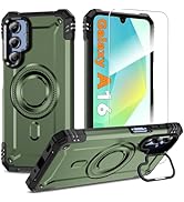 Magnetic Case for Samsung Galaxy A16 5G with Camera Ring Kickstand | Screen Protector | Military-...