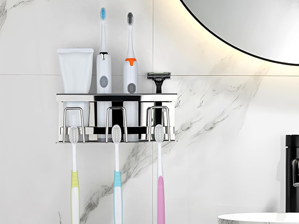 stainless steel toothbrush holder