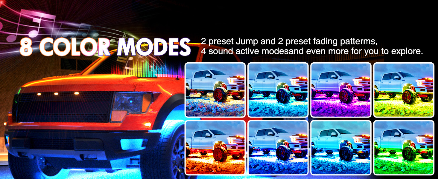 Nilight Car Underglow Neon Accent Strip Lights