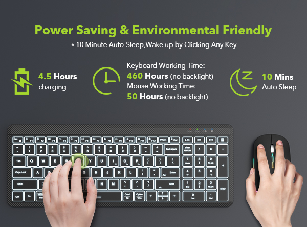 Wireless Keyboard and Mouse Bluetooth