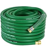 Guitrees 75FT 5/8 Heavy Duty Rubber Garden Hose - 200psi Working, 1000psi Burst - Hot/Cold Water ...