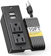 Kungfuking Recessed Power Strip Conference Recessed Outlet Desktop Power Grommet Furniture Flush ...