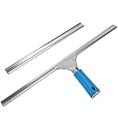KeFanta Professional Squeegee for Window Cleaning, 18” Stainless Steel Window Squeegee for Shower...