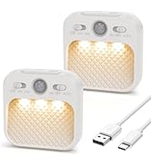 LOFICOPER Motion Sensor Night Light, Rechargeable Magnetic Closet Light with Adjustable Brightnes...