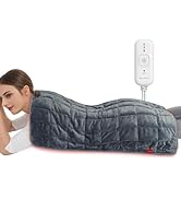 Comfytemp Weighted Heating Pad 17"×33" for Back &amp; Cramps, Extra Large Electric Heat Pad, Birthday...