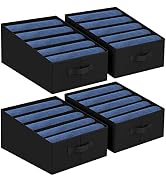 DIMJ Closet Organizers and Storage, Fabric Drawer Organizer, 5 Grids Trapezoid Jean Organizer, Fo...