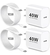 iPhone 17 16 15 Fast Charger,[MFi Certified] 2Pack 40W USB C Wall Charger Block with 6FT Long USB...