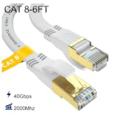 Cat 8 Ethernet Cable 6 FT, Outdoor&amp;Indoor High Speed Heavy Duty Network LAN Internet Cable,SFTP G...