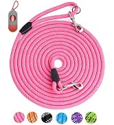 Long Dog Leash for Dog Training 16FT/30FT/50FT/100FT, Reflective Dog Leash with Lockable Hook, He...