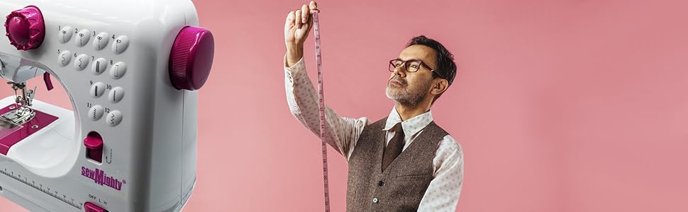 sew mighty sewing machine battery powered children beginner learn to sew portable multi-function