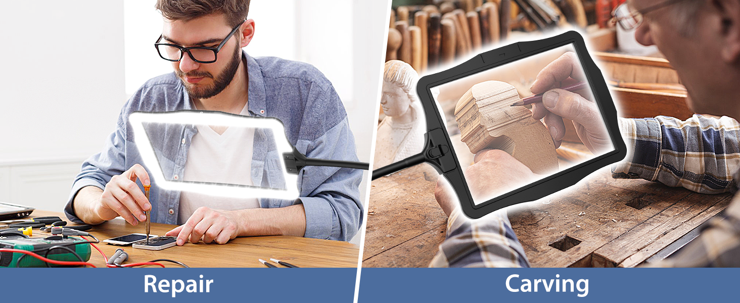 Magnifying Glass for Close Work Repair, Carving