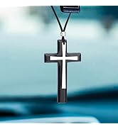 Cross for Car Mirror Hanging, Wood Cross Charms for Rear View Mirror, Car Hanging Ornament, Chris...