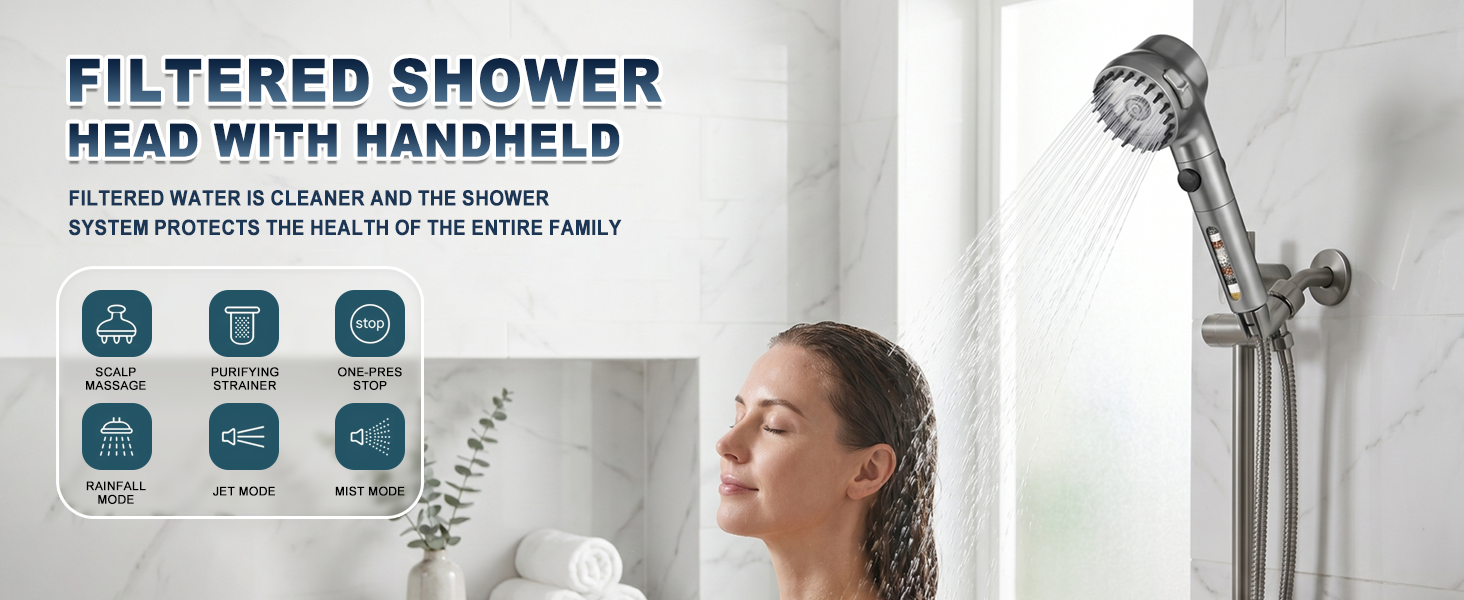 Fletcno Ion Drops Shower Head
