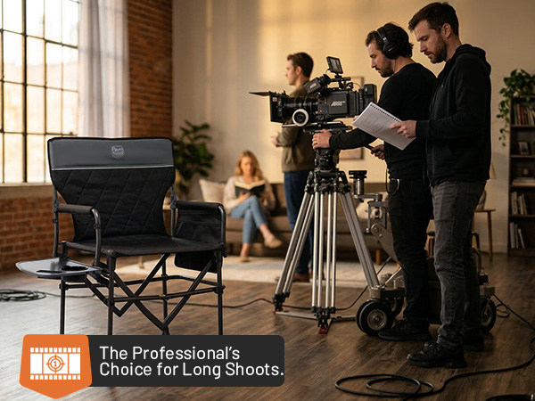 directors chair, compact fold, mobile workstation, makeup chair
