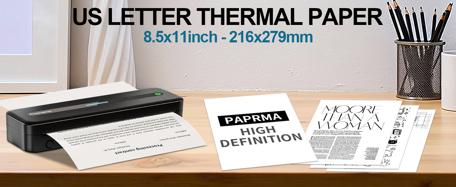 US letter size thermal paper