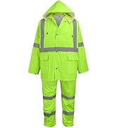 Global Glove FrogWear GLO-8000 Unisex High-Visibility Rain Suit