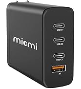 USB C pd 100W Multiport Charger, GaN Fast Power Delivery Adapter, 4 Port USB Charging Station Tra...