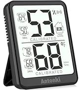 Antonki Room Thermometer Indoor Hygrometer, Digital Humidity Gauge, Temperature and Humidity Mete...