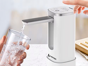 Press the button to pump water