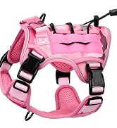 Heavy-Duty Tactical Dog Harness for Large Dogs, No Pull Adjustable Reflective Pet Vest with Molle...