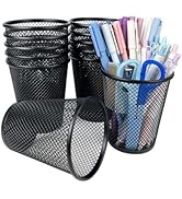 Zmarthumb 12 Packs Pen Holders, Mesh Pen Cup, Metal Pencil Holders for Desk, Multifunctional Orga...