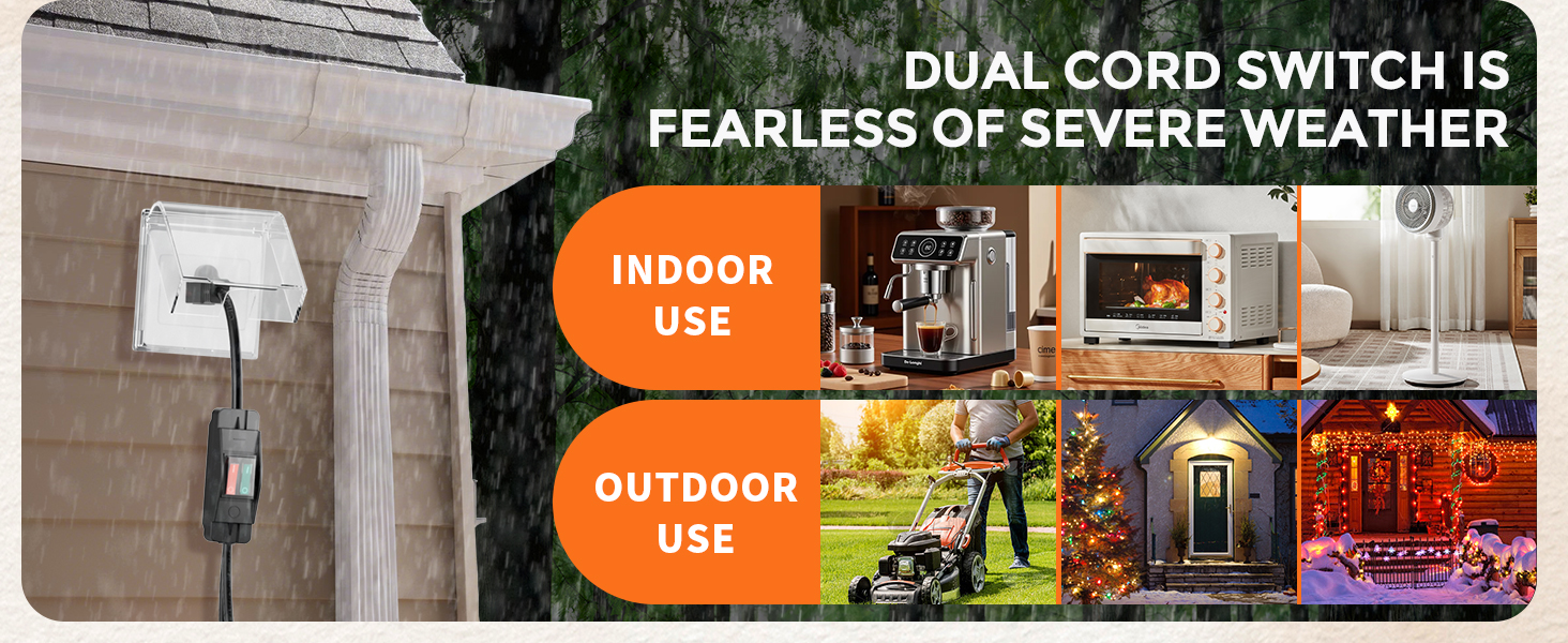 2 Way Power Cord Splitter Cable